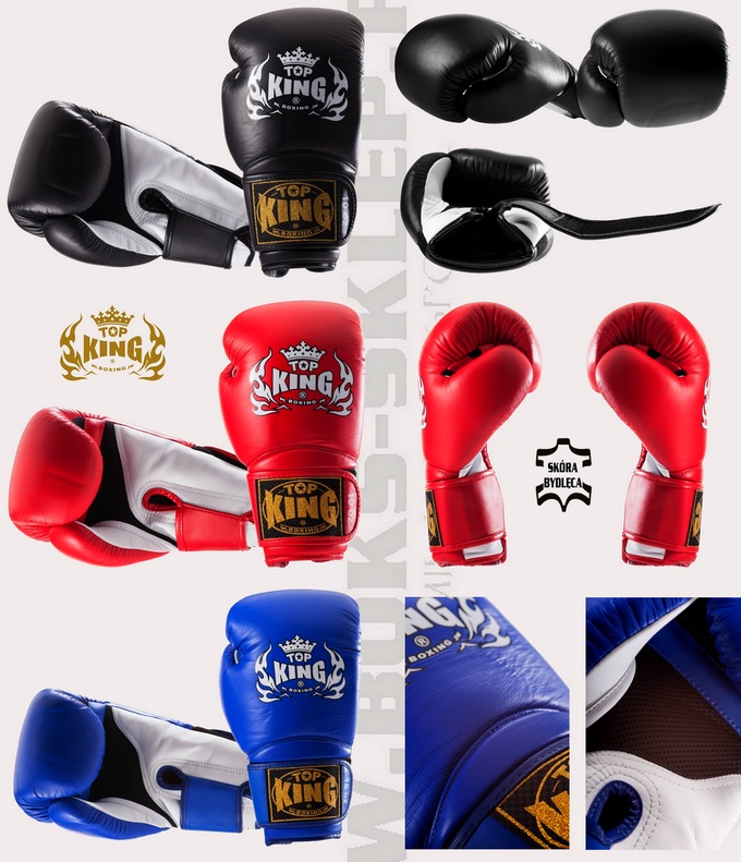 Rękawice bokserskie Top King Super Air TKBGSA, Boxing gloves Top King Super Air Black